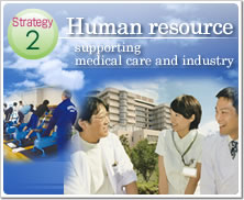 Strategy2 Human resource supporting medical care and industry