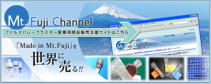 Mt. Fuji Channel Promotional Website for the Sale of Pharma Valley Cluster Medical Components